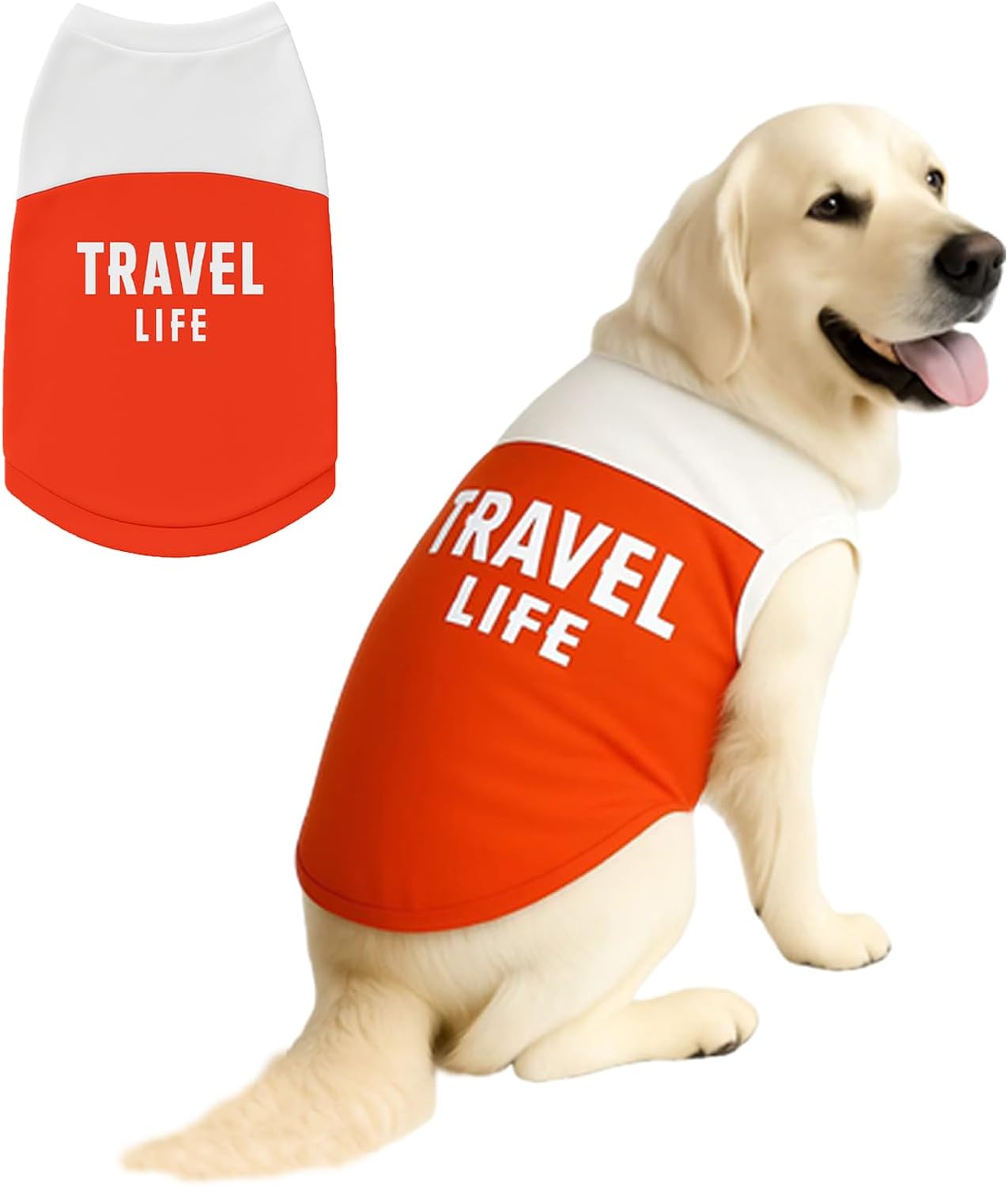 Orange Travellife Cooling Vest for Dogs - Breathable Outdoor Pet Jacket
