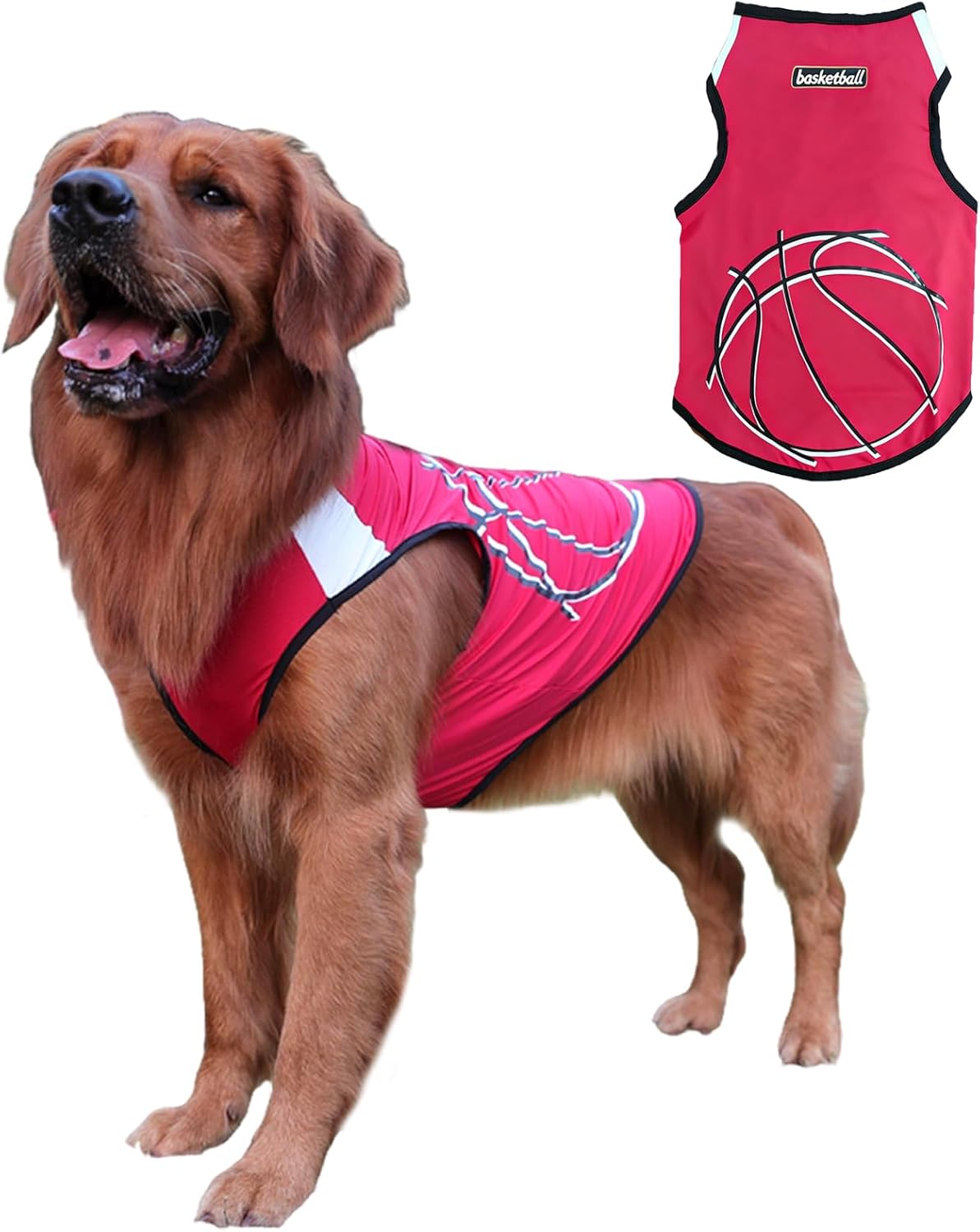 Red Basketball Cooling Vest for Dogs - High Elasticity Pet Coat